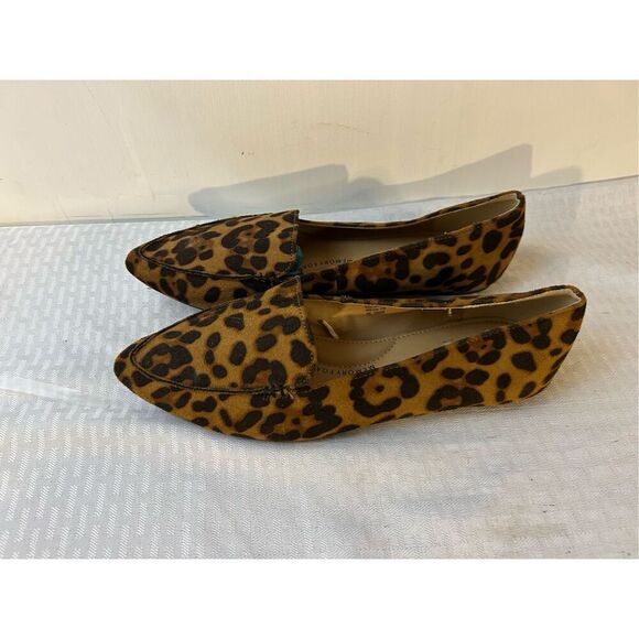 9W Time & Tru pointy flat shoes animal print Wides - Picture 1 of 7